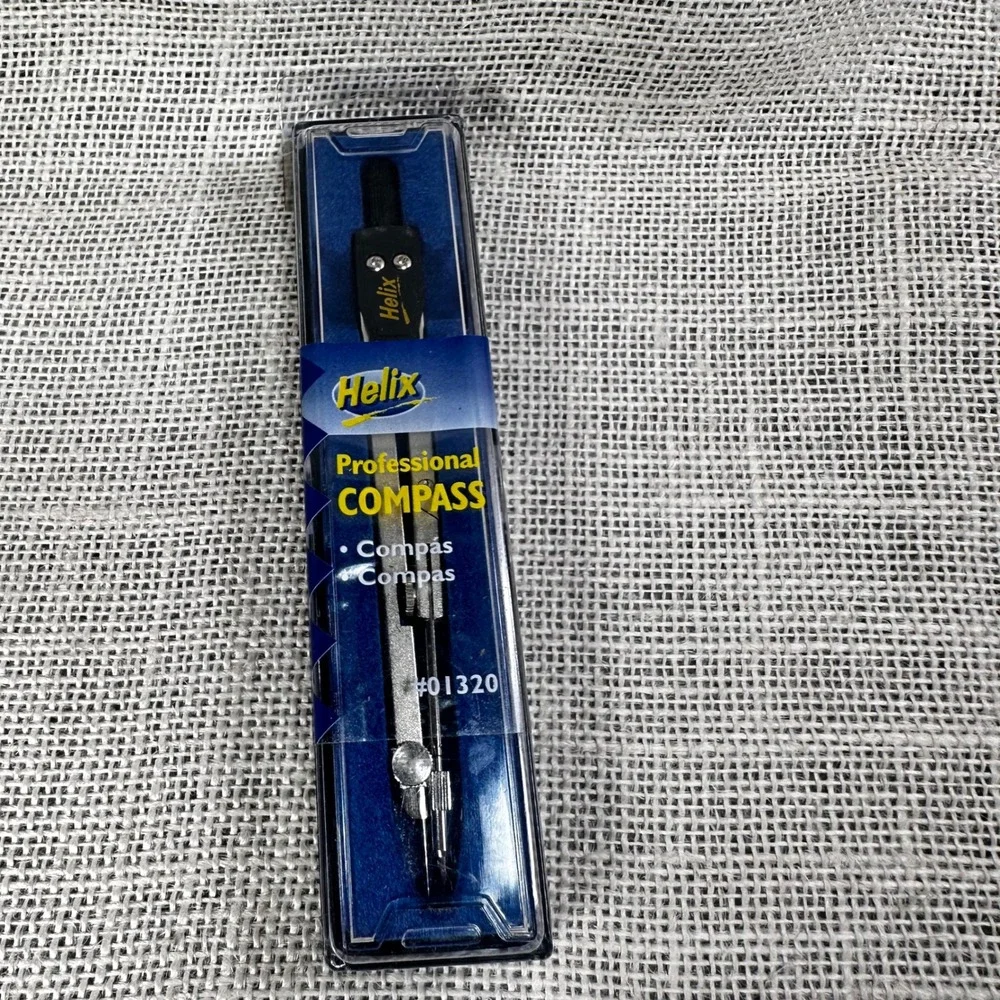 Helix Professional Compass 01320 Made in Italy Drafting Drawing Tool New NOS‎